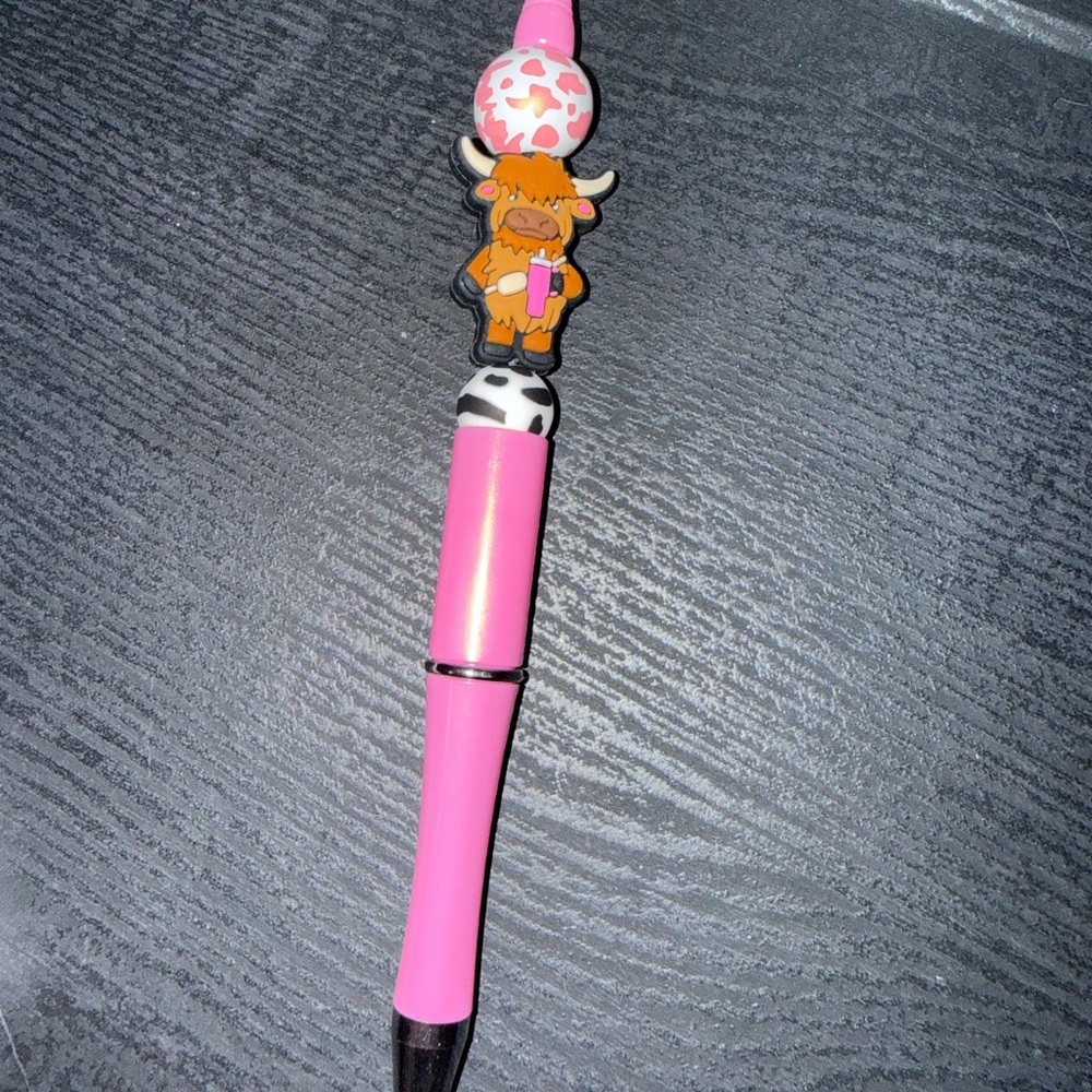 Pink Cow with Stanley Pen